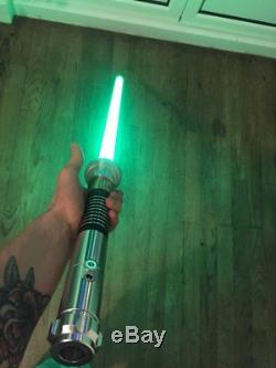 12W LED Luke Skywalker Lightsaber with v3.5 Sound Card and Flash On Clash