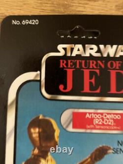 1983 STAR WARS ROTJ Artoo Detoo, R2-D2 w Sensorscope Figure MINT on card