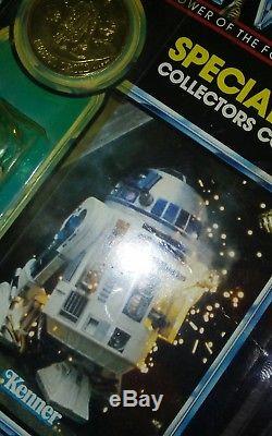 1984 POTF R2D2 with pop up lightsaber Vintage Star Wars Kenner moc unpunched