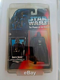 1995 Star Wars Power of The Force Darth Vader Long Light Saber Figure AUTOGRAPH