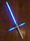 Blue Lightsaber New Like In Star Wars Cross Guard Light Up Led Sword With Sound