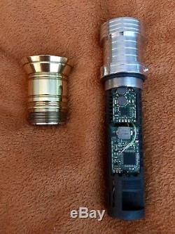 Custom Etched Lightsaber Brass Aluminum GOTH CF8 CEX Revan Saber Hilt RGB LED