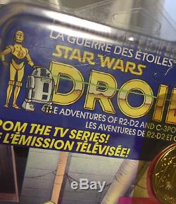 DROIDS R2-D2 pop up lightsaber vintage Star Wars Kenner Canada card Unpunched