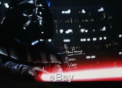 David Prowse Darth Vader Signed Star Wars 16x20 Light Saber Photo- JSA Auth C-S