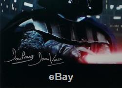 David Prowse Darth Vader Signed Star Wars 16x20 Light Saber Photo- JSA Auth L-S