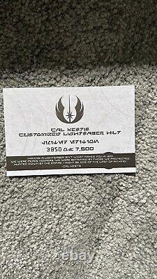 Disney Star Wars Cal Kestis LIMITED EDITION Customised LIGHTSABER Hilt
