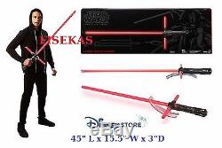 Disney Store Star Wars Kylo Ren Force FX DLX Lightsaber Red Light Saber 2015 NEW