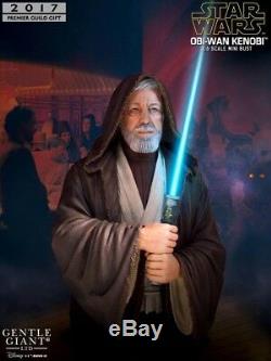 Gentle Giant Star Wars Obi Wan Kenobi Light Up Saber Exclusive Bust New