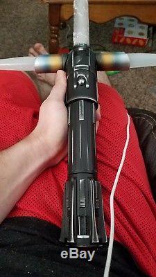 Korbanth Crossguard 2.0 Lightsaber with Nano Biscotte Crystal Chamber Install