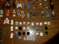 Lego Star Wars Minifigure Lot, Over 200, Plus Helmets, Blasters, Light Sabers