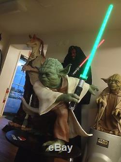 Life Size Star Wars Yoda With Lightsaber Full Size Prop Statue