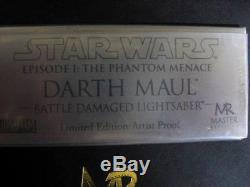 Master Replicas Darth Maul Battle Damaged Lightsaber Artist Proof Star Wars