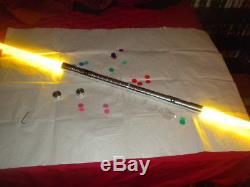 NEW Color Changing Double Blade Lightsaber Staff Darth Maul green yellow purple