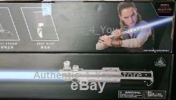 NEW Disney Parks Star Wars Rey FX Blue Lightsaber Removable Blade THE LAST JEDI