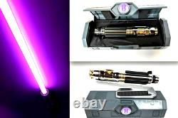 NEW Star Wars Galaxy's Edge MACE WINDU Legacy Lightsaber with26 Blade & Stand
