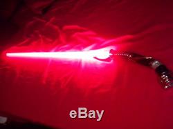 New RARE Red Count Dooku style Lightsaber With Sound FX, flash on clash saberforge