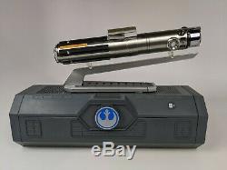 New Star Wars Disney Galaxy's Edge Rey Lightsaber with Blade & Premium Stand