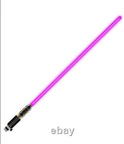 Official Premium Star Wars Mace Windu Replica Lightsaber Set Galaxy Edge Purple