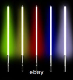 RGB Star Wars Luke Skywalker Lightsaber Silver Metal 11 Colors RGB Light Replic