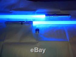 Rare Darth Maul Style Blue Double Lightsaber Staff New Dueling FX Ultrasabers