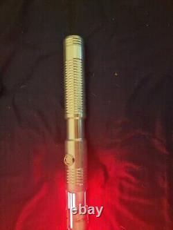 Red Lightsaber And Silver Metal Handle