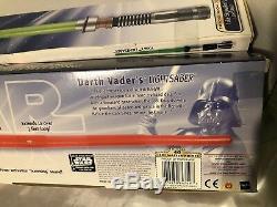 STAR WARS ELECTRONIC LIGHT SABERS Darth Vader/Luke Skywalker/Yoda MIB NEW