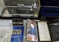 STAR WARS Luke Skywalker Lightsaber Mark Hamill Signature Ed Master Replicas CIB