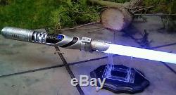 Saberforge custom lightsaber, crystal chamber NBv4 frost white
