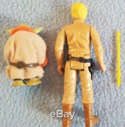 Star Wars 1980 Yoda Luke Skywalker Action Figure Cardback rob, snake light saber