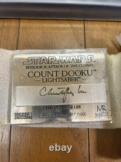 Star Wars Count Dooku Lightsaber Signature Edition Master Replicas Autographed