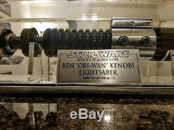 Star Wars EP. IV ANH Ben Obi-Wan Kenobi Lightsaber With Case & Plaque Very Cool