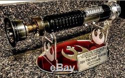 Star Wars EP. IV ANH Ben Obi-Wan Kenobi Lightsaber With Stand & Plaque Very Cool
