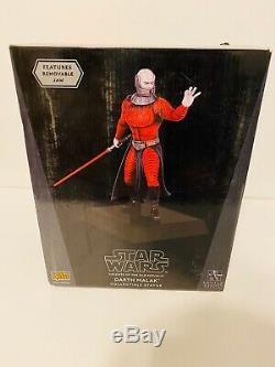 Star Wars Gentle Giant Darth Malak Statue Limited Missing Red lightSaber