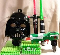 Star Wars Light Sabers Nerf Blaster and Darth Vader Mask