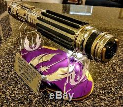Star Wars Mace Windu Ep. III Lightsaber With Stand & Plaque Very Cool