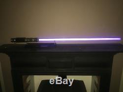 Star Wars Master Replicas Mace Windu Force FX Lightsaber. Great Condition