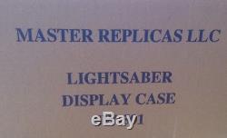 Star Wars Obi-Wan Kenobi Lightsaber Hilt Master Replicas 2005 Prop with Display