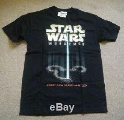 Star Wars Weekend 2000 Disney Limited Mickey Light saber T-shirt Never Used