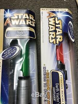 Star Wars electronic lightsaber darth vader rotj MISB & Yoda Light saber