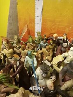 Star wars action figure lot loose 3.75 52 figures! Cloaks light sabers weapons