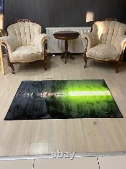 Star wars rug, light saber print, star wars merch, lightsaber rug, movie rug