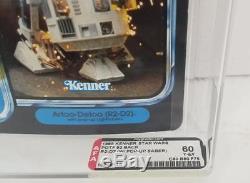 Vintage Kenner Star Wars Potf 92 Back R2-d2 With Pop Up Lightsaber Afa 60
