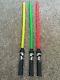 Vintage Kenner Star Wars The Force Esb Yellow Lightsaber& Rotj Red-green Lot -3