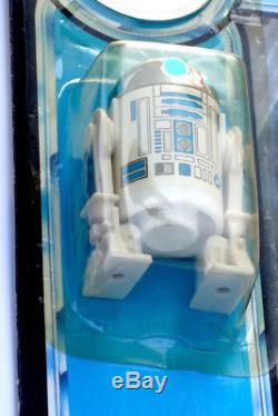 Vintage Star Wars Kenner1984 POTF R2-D2 with pop up lightsaber 92 back Unpunched