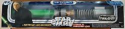 Vintage Star Wars Luke Skywalker Lightsaber 1999 Hasbro Fully Working in Box