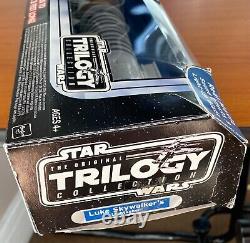 Vintage Star Wars Luke Skywalker Lightsaber 1999 Hasbro Fully Working in Box