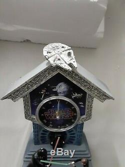 Bradford Exchange Star Wars Sith Contre Jedi Clock Withlight-up Sabres & Sound Lire