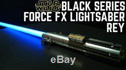 Hasbro Star Wars Nouveau Rey Blue Lightsaber Série Noire Force Fx Deluxe Light
