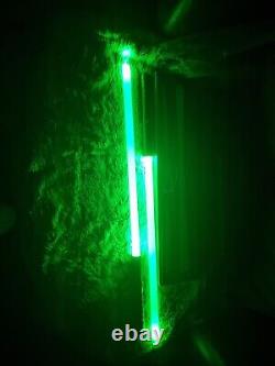 JVMU Sabre laser rechargeable 7 couleurs RGB, 2 pièces, connectable 2-en-1
