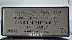 Master Replicas Sw-132 Star Wars Darth Sidiious Sheev Palpatine Lightsaber Rare